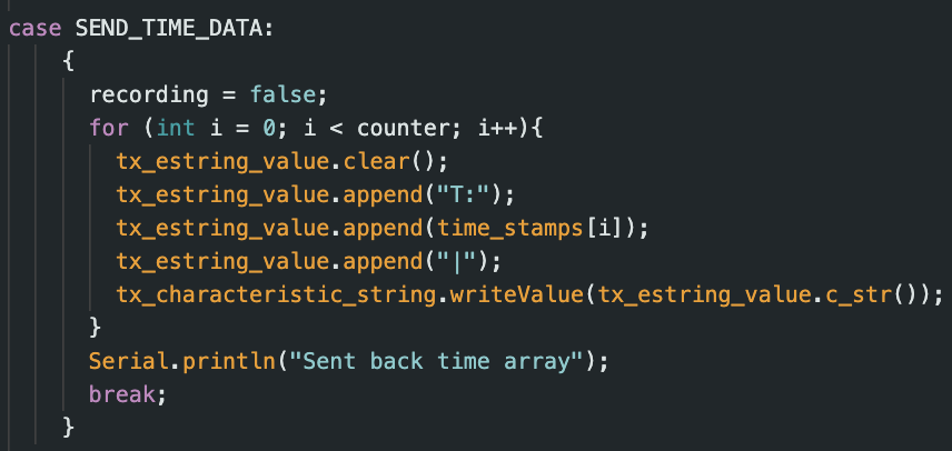 Arduino Send Time Data