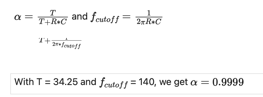 LowPass Calculation