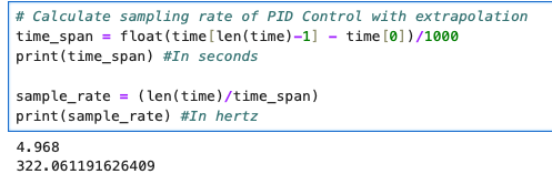 PID Extrapolation Sample Rate