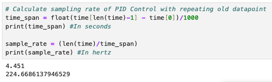 PID repeat Sample Rate