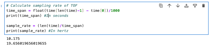 TOF Sample Rate